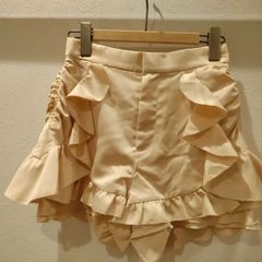 SNIDEL  サテンフリルショートパンツ　ピンク