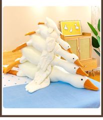 50CM SNS大人気 抱き枕 大きな白いガチョウのぬいぐるみ ぬいぐるみ枕 ビッグドール クッション 眠っている豪華なおもちゃ 置き物 柔らかい クリスマスギフト 誕生日プレゼント 子供 おもちゃ