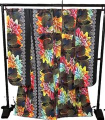 振袖　美品　リユース　ポリエステル　洗える