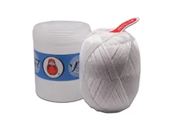 横田(Yokota) ダルマ ソフト レース糸 20番 465m巻 100g Col.白 2263