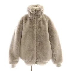 ランバンオンブルー LANVIN en Bleu フェイクファージャケット ブルゾン ジップアップ 38 ラベンダーグレー /DF ■OSのサムネイル