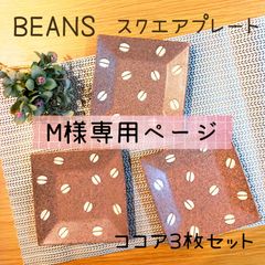 【M様専用ページ】スクエアプレート ココア3枚セット｜BEANS