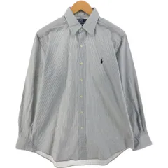 古着 ラルフローレン Ralph Lauren POLO by Ralph Lauren ALCOTT 長袖 コットンストライプシャツ メンズM相当/eaa526586