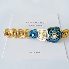 縁起物.｡:*+゜水引の梅結びバレッタ（アップサイクル作品)①