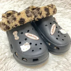 ハローキティ　厚底ボアサンダル　ヒョウ柄
