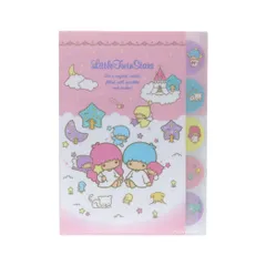 【メール便】リトルツインスターズ ポケットファイル ダイカットクリアファイル5P 5ポケット A4 サンリオ サンスター文具 新学期準備文具 かわいい キャラクター グッズ 