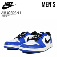 NIKE (ナイキ) AIR JORDAN 1 RETRO LOW OG (エア ジョーダン 1 レトロ ロー オリジナル) メンズ ローカット スニーカー シューズ バッシュ カジュアル ストリート (ホワイト/ブラック/ブルー) CZ0790 140