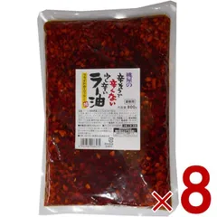桃光 桃屋の辛そうで辛くない少し辛いラー油 業務用 800g 8個のサムネイル