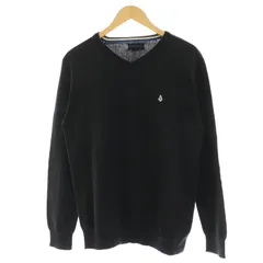 ボルコム VOLCOM CORPO CLASS COLLECTION ニット 薄手 Vネック 長袖 S/P S 黒 ブラック /KQのサムネイル