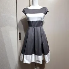 kate spade　フリルワンピース　白×グレー　サイズ2　HR0307