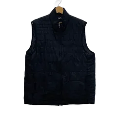 00's CHAPS/チャップス ライトダウンベスト ベスト ライトアウター ワンポイントロゴ刺繍 CHINA製 メンズ L ブラック