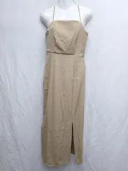 ◇ ⊂ Louere　ルエレ スリット ロング丈 ワンピース サイズL ベージュ レディース P  【1409250039782】