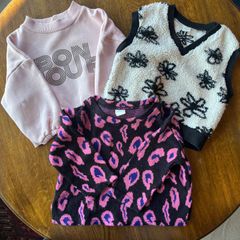 子供服 3点セット販売 90サイズ ベビー服 ニットセーター スウェット ニットベスト