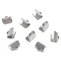 【新着商品】リボン留め 紐止め 留め金具 ワニカン 6.5/8.5/10.5mm ゴールド 約30個 シルバー カシメ3サイズ 基礎パーツ クリップ 金具 ジュェリー用 アクセサリーパーツ ワニ口 手芸用品 ステンレス鋼 手作り素材 (8.5mm-30個入 Aのサムネイル