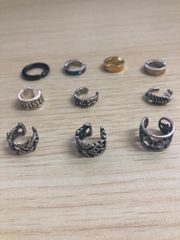 【在庫処分】 イヤーカフ フェイクピアス 10点セット メンズ fp-991