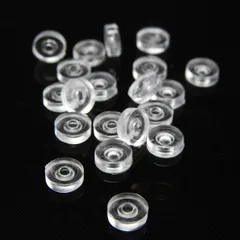 ネジバネイヤリング用シリコンカバー【7mm】 20個セット クリアー 透明 イヤリングパッド ゴム キャッチ シリコンゴム 樹脂 パッド アクセサリー パーツ ハンドメイド 金属アレルギー対策 落ちない 痛み軽減