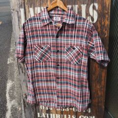60s Vintage【Wings】ビンテージ ウィングス マドラスチェック オープンカラーシャツ◆Size:US-M Made in USA