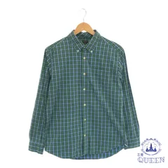 ☆美品☆ Gap ギャップ トップス シャツ ボタン付き おしゃれ 長袖 レディース 緑 チェック柄 M 綿100% 901-10896 送料無料 古着