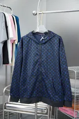 【本日限定特価】Louis Vuitton 2024FW メンズ＆レディース フーディー モノグラムジャカード ネイビー S-XL [本日特価|新品未使用品]