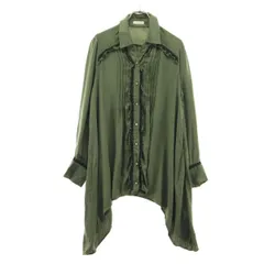 美品 axes femme アクシーズファム 長袖 シャツ M グリーン レディース 古着