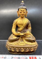 時代 赤絵 燭台 時代木箱付 高さ約22㎝ トヒル 本さ5-0512