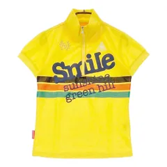 サイズ：M LE COQ GOLF ルコックゴルフ  ハーフジップ 半袖Tシャツ  イエロー系 [240101391979]# ゴルフウェア レディース ストスト