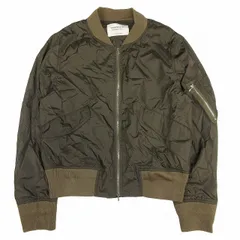 19SS ビューティフルピープル beautiful people light weight nylon MA-1 blouson ライトウェイト ナイロン ブルゾン フライト ジャケット アウター 140/S ダークブラウン △N70 レディースのサムネイル