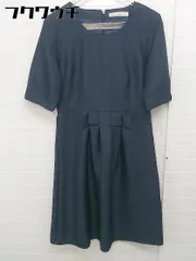 ◇ BEAMS LIGHTS ビームス ライツ 半袖 膝丈 ワンピース サイズ36 ネイビー レディース 【中古】 【1105170001099】のサムネイル