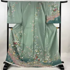 刺繍 絞り 鹿子絞り 紋無し 素敵なデザイン 付下げ 訪問着 正絹 T-6024 総絞り 辻が花 金駒刺繍 振袖 鹿の子絞り 正絹 黒 白 赤 048