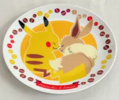 【中古】皿・茶碗(キャラクター) ピカチュウ＆イーブイ オリジナルプレート 「Switchソフト ポケットモンスター Let’s Go! ピカチュウ・Let’s Go! イーブイ モンスターボール Plusセット」 イオン限定 早期購入特典
