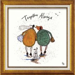 インテリア 絵画 サムトフト 絵画 新作 「 いつも一緒に 」 Gel加工 Sam Toft 絵画 インテリア 壁掛け 絵画 額入り 絵画 ポスター 絵画 海 インテリア 雑貨 アンティーク アンティーク調 ヨーロピアン インポート 複製画