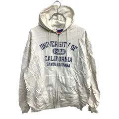 Champion プリント スウェット パーカー Mサイズ チャンピオン ホワイト 古着卸 アメリカ仕入 t2411-4096