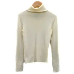 プロポーション ボディドレッシング PROPORTION BODY DRESSING リブニット カットソー 長袖 タートルネック 無地 ウール混 2 アイボリー /YK29のサムネイル