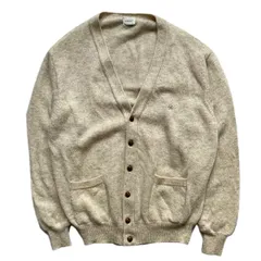 90s ベネトン ウール ニット カーディガン イタリア製 ベージュ ナチュラル アイボリー サイズ L