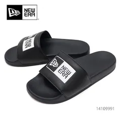 ニューエラ【ＮＥＷ ＥＲＡ】シャワーサンダル ボックスロゴ ユニセックス メ ンズ レディース アウトドア レジャー ブラック