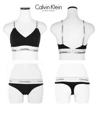 カルバンクライン 上下セット 下着 女性 レディース Calvin Klein ck ブラ ショーツ s m l xl ブラックTバックセット 正規品 新品 女性 516748