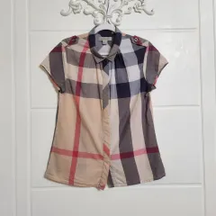 130 サブパラグラフ ( 8y ) バーバリーチルドレン 女児 半袖 シャツ ブラウス