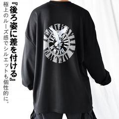 ロンt ロンT ロンティー バックプリント 長袖tシャツ メンズ 大きいサイズ オーバーサイズ ロゴ 黒 tシャツ 大きい サイズ 厚手 バックプリントtシャツ T ビッグシルエット かっこいい イーグル 鷹 プリントtシャツ 長袖 ゆったり 春 秋 冬