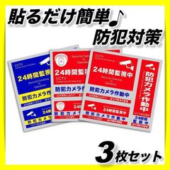 防犯シール セキュリティステッカー 防犯ステッカー 玄関 ガレージ ダミー 監視カメラ 車庫 屋外 3種セット