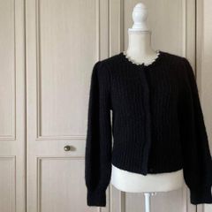 ミナペルホネン tulip チューリップ カーディガン ブラック タグ付き