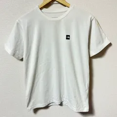 (^w^)b THE NORTH FACE ザノースフェイス クルーネック 半袖Tシャツ ワンポイント シンプル 無地 トップス カジュアル アウトドア デイリー タウンユース ホワイト 白 メンズ サイズL