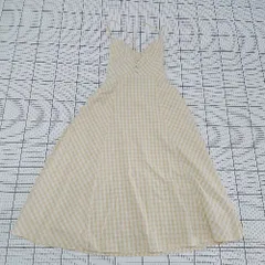 ◇ ⊂ 31 Sons de mode ギンガムチェック柄 ロング丈 キャミ ワンピース サイズ36 イエロー系 レディース E  【1508260057028】
