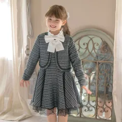 【濃紺】ファンシーツイード ブリリアントアンサンブル キッズ キャサリンコテージ TAK