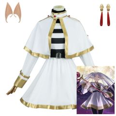 【翌日発送】 葬送 フリーレン風 コスプレ衣装 コスチューム ハロウィンコスチューム 衣装セット 女性用 コスプレ 衣装   レディース アクセサリーセット ハロウィン 大人 セット 女性 コミケ ハロウィン衣装 大人用 ハロウィンコスプレ　アニメ　魔法使い