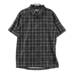 サイズ：M NIKE GOLF ナイキゴルフ  ハーフジップ 半袖ポロシャツ チェック柄 グレー系 [240101405202] ゴルフウェア メンズ ストスト