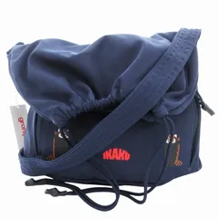 グラニフ graniph タグ付き IKAKU ストリングショルダーバッグ 斜め掛け クロスボディ ナイロン 紺 ネイビー 303000258 /GV