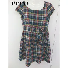 ◇ anatelier アナトリエ チェック 半袖 ミニ ワンピース サイズ36 グリーン系 レディース  【1109030012638】