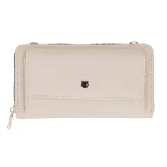 ☆ 4891.グレー ☆ かぶせポケット お財布ショルダー お財布 ショルダー 大容量 お財布ポシェット レディース お財布ショルダー お財布バッグ ショルダーバッグ 斜めがけ ミニショルダー 大人 かわいい 上品 きれいめ お財布ポーチ 長財布