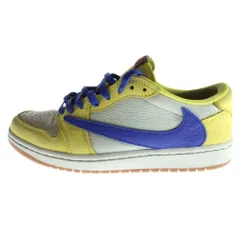 NIKE (ナイキ) ×TRAVIS SCOTT WMNS AIR JORDAN 1 RETRO LOW OG CANAR トラヴィススコット ウィメンズ エアジョーダン1 カナリー ローカットスニーカー DZ4137-700