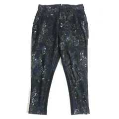 極美品□17AW ISSEI MIYAKE/イッセイミヤケ マーブル総柄 切り替えデザイン テーパードパンツ/柄パン グレー系 2 日本製 正規品 メンズのサムネイル